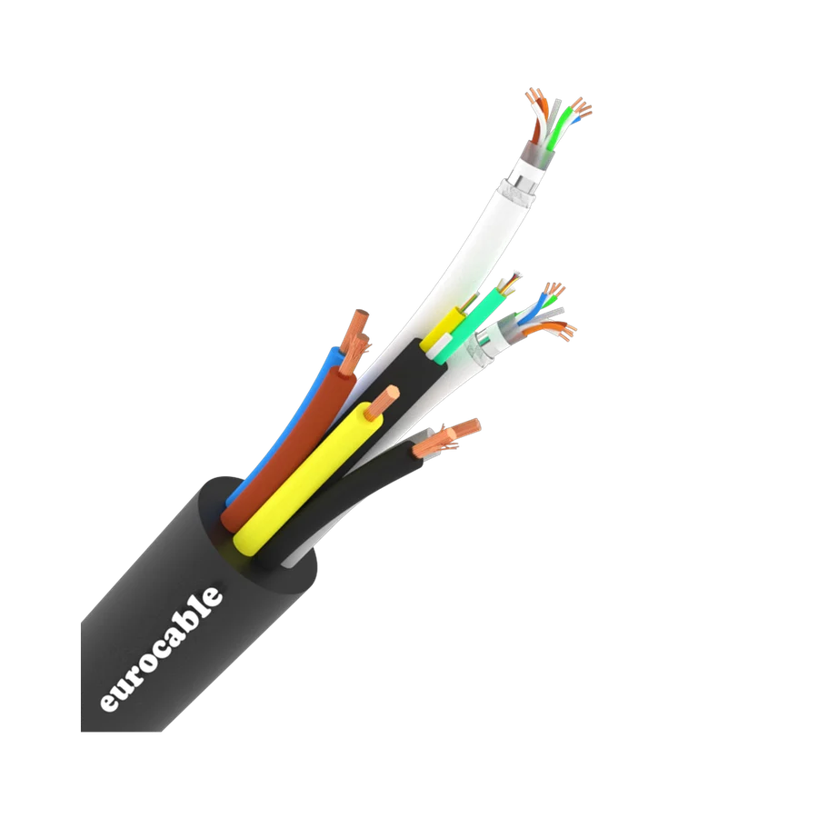 12 Singlemode 12 Multimode 2CAT6 Ethernet Power Hybrid Cable